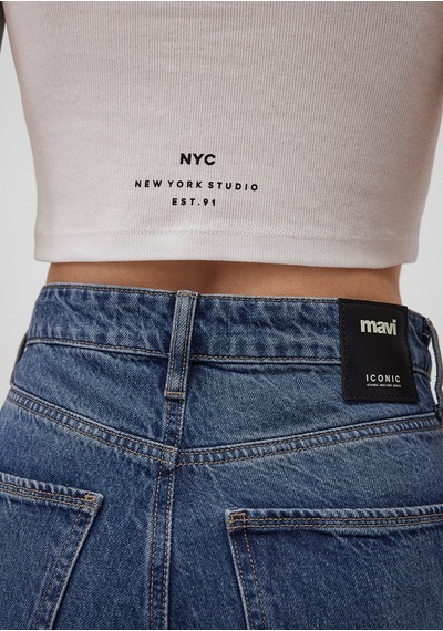 Mavi - Halter Yaka Beyaz Atlet 1612585-70057