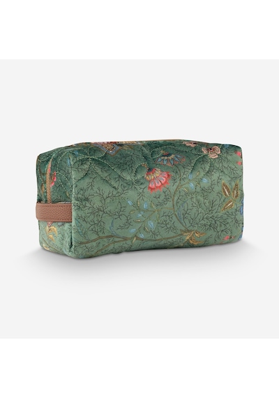 Yeşil Polyester Makyaj Çantası 21,5x10x10,5 Cm