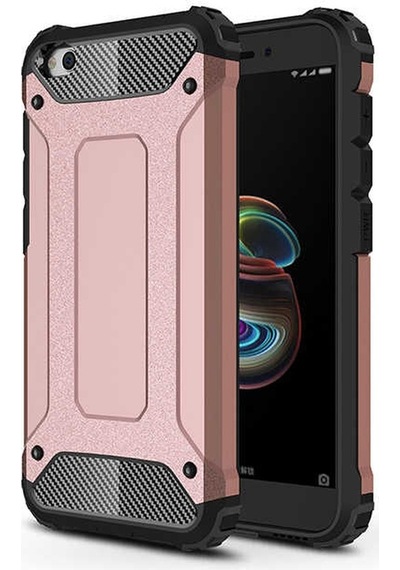 Noktaks - Xiaomi Uyumlu Xiaomi Redmi Go - Kılıf Çift Katman Zırh Tank Crash Military Kapak - Gold