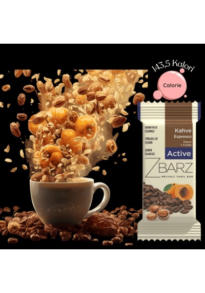Zbarz Active Kahve Espresso Fonksiyonel Atıştırmalık Bar 12 x 35 G