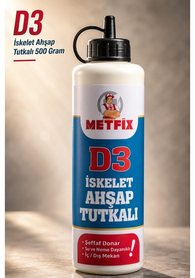 D3 İskelet Ahşap Tutkalı Şeffaf 500 Gr Mobilya Mdf Sunta Tahta Güçlü Hobi Tamir Kuvvetli Yapıştırıcı