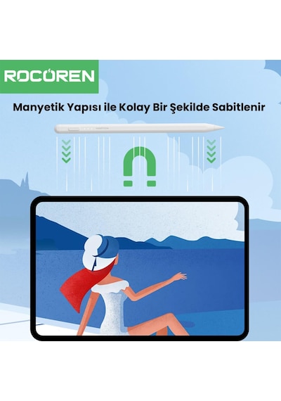 Stylus İpad Uyumlu Avuç İçi Red Manyetik Eğime Duyarlı Yazı Ve Çizim Kalemi Belirtilmemiş