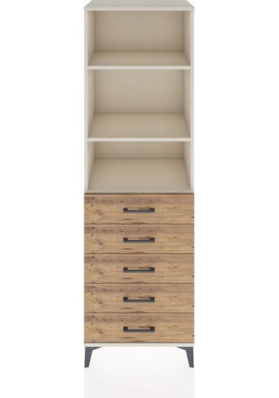 Hyperion Dolap 3 Raflı 5 Çekmeceli 60x44x195 Aytaşı-çam Aytaşı