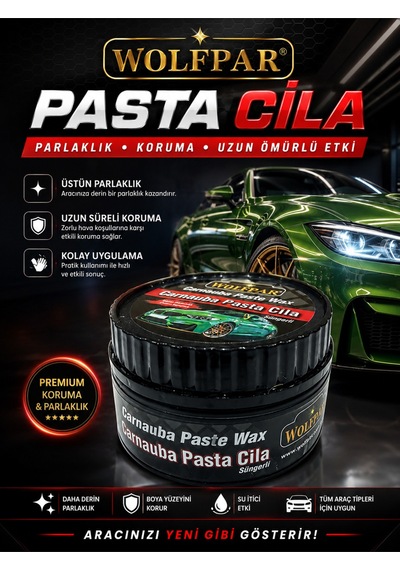Carnauba Paste Wax Pasta Cila Süngerli