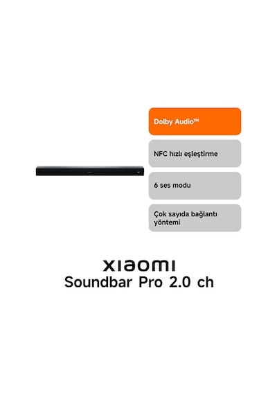 Xiaomi Soundbar Pro 2.0 Siyah 84W NS5-EU Bluetooth Soundbar