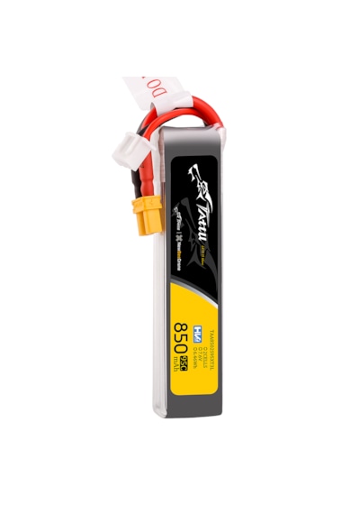 Tattu 850mah 2s 7.6v Hv 95c Lipo Batarya Long Pack Xt30 Plug