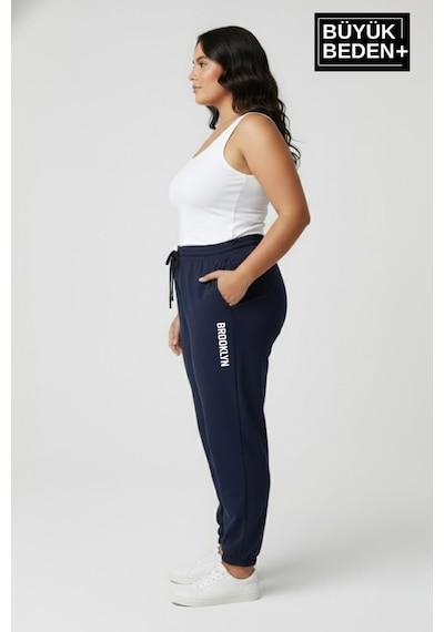 Süperlife Kadın Büyük Beden Brooklyn Baskılı Paça Lastikli Jogger İnce Eşofman Altı Spr26beak951-2 Lacivert Süperlife Kadın Büyük Beden Brooklyn Baskılı Paça Lastikli Jogger İnce Eşofman Altı Spr26beak951-2 Lacivert