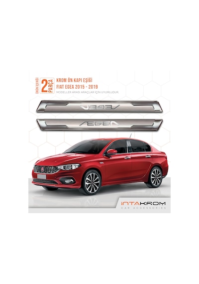 intakrom Fiat Egea Krom Ön Kapı Eşiği 2 Parça 2015 ve Üzeri