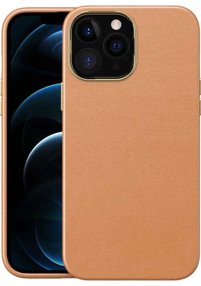 Apple Uyumlu iPhone 12 Pro Csk Zore Natura Kılıf kahverengi