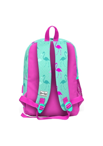 Coral High Kids Su Yeşili Neon Pembe Flamingo Desenli Usb'li 3 Lü Okul Çanta Seti Set0123275