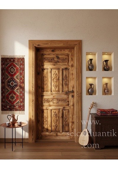 Mazir Ahşap Oymalı Oda Kapısı