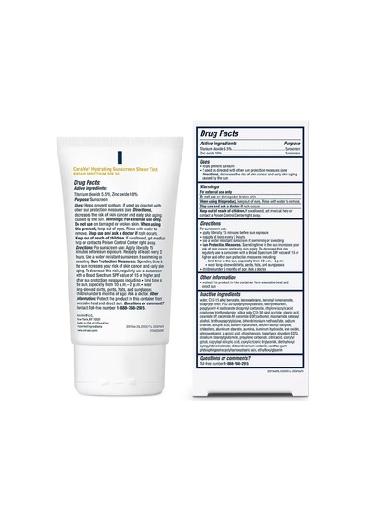 Cerave Nemlendirici Mineral Sheer Tint Yüz Güneş Kremi SPF30 50 ML