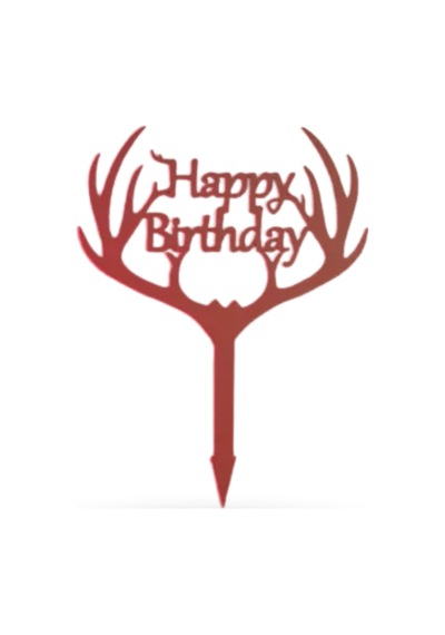 Büro Ev Ofis Etkinik Süsleri İçin Turuncu Happy Birthday Fiyonklu Pasta Kek Çubuğu Diğer