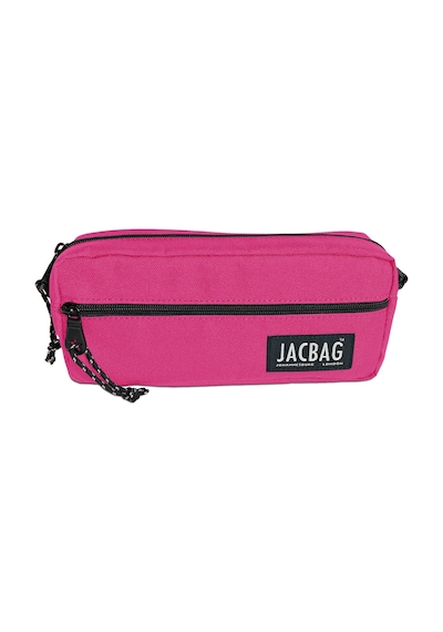 Jacbag Dual Zıp-iki Fermuarlı Kalemkutu - Pembe Pembe