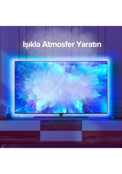 Tv Arkası Animasyonlu Rgb Şerit Led Seti Kumandalı 3 Metre - Cata - 5v Usb Girişli Enerji Sınıfı A++