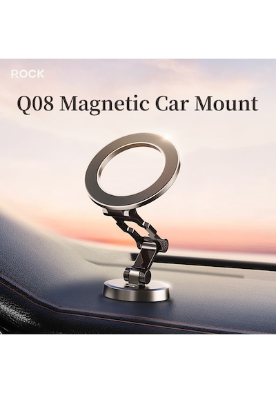 Q08 Teleskobik Magsafe Araç Tutucu Siyah