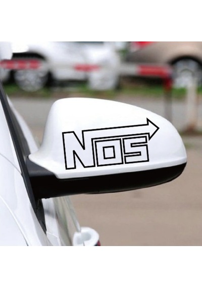 Nos Modifiye Yan Ayna Araba Sticker Yapıştırma 2Adet
