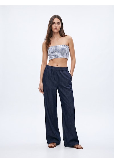 LTB Emılla Comfort Fit Yüksek Bel Dark İndigo Jean Pantolon
