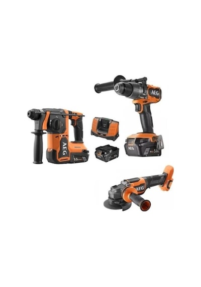 Aeg BBH 18BL2 + BSB 18C3BL + BEWS18 125BLPX2 + L1850SHD X3 Üçlü Akülü Montaj Seti