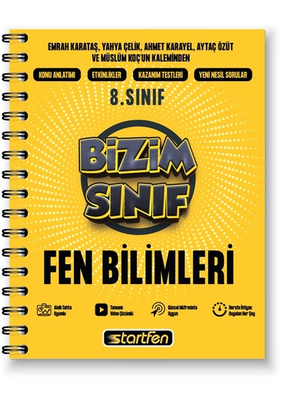 STARTFEN 8.SINIF BİZİM SINIF FEN BİLİMLRİ DEFTERİ