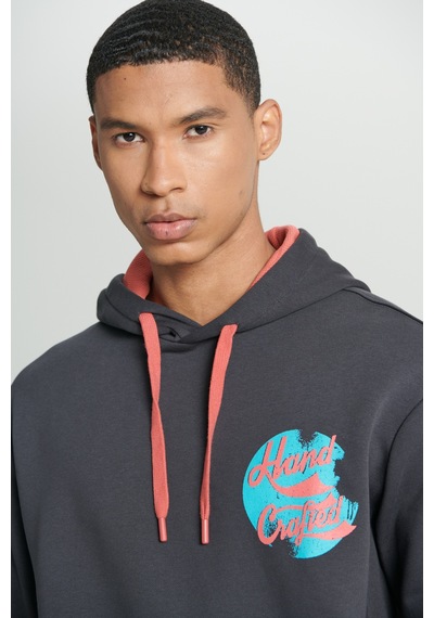 Lee Regular Fit Normal Kesim Kapüşonlu İçi Polarlı Sırt Baskılı Antrasit Sweatshirt Anthracite Lee Regular Fit Normal Kesim Kapüşonlu İçi Polarlı Sırt Baskılı Antrasit Sweatshirt Anthracite