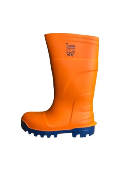 Techno Boots Poliüretan Soğuğa Dayanıklı Kısa Çelik Burunlu Turuncu Çizme Turuncu