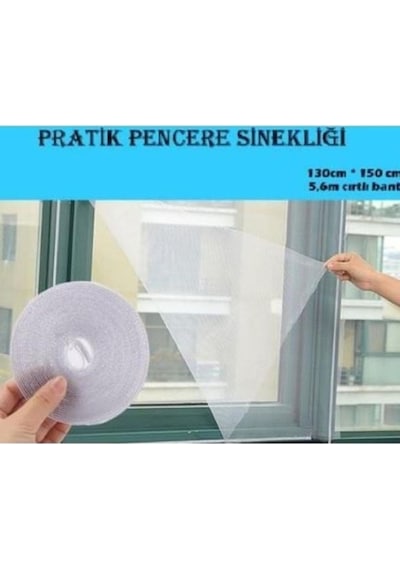 Sineklik Tül, 1 Adet,Pencere Sinekliği Cırtlı Sök Tak Yıka,Pratik Beyaz