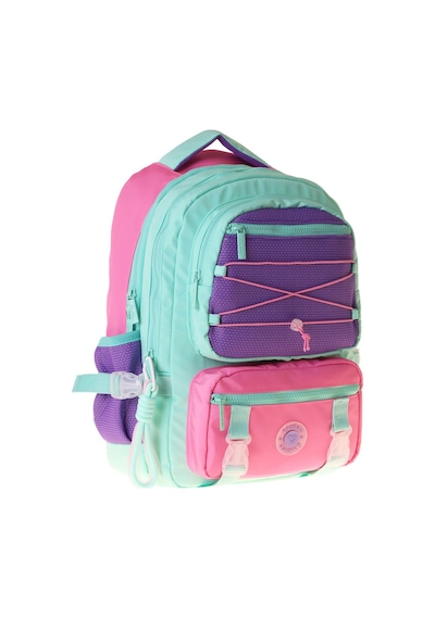 Kaukko Beş Gözlü Mesh Mint Kız Çocuk Yeşil - Mor - Pembe Okul Ve Günlük Sırt Çantası - K1851