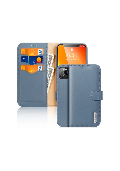 Hepsi Dux Ducis iPhone Uyumlu 11 Pro Max Kılıf Mıknatıslı Cüzdanlı Deri Kılıf Hivo Series- 5775 Najmaddin Siyah