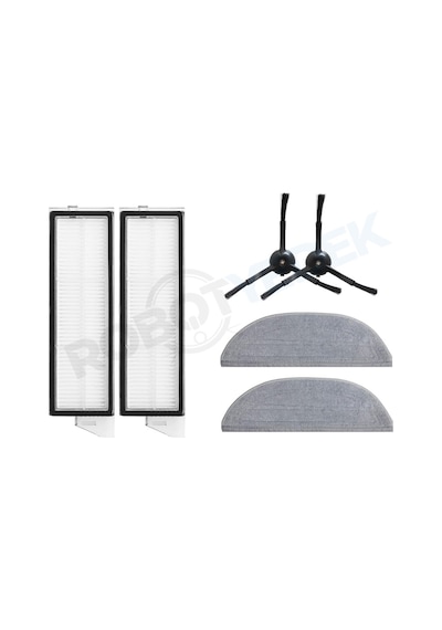 Roborock S8 Maxv Ultra Uyumlu Yedek Hepa Filtre Yan Fırça Mop-6 P