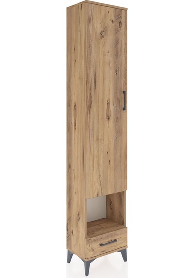 Arges Dolap 5 Raflı Tek Çekmeceli Tek Kapaklı 44x30x221 Çam-çam Çam