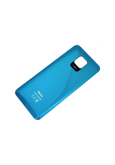 Redmi Note 9s Note 9 Pro Arka Kapak Batarya Kapağı Cam Mavi