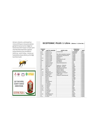 Ecotonic Plus-Ecotec Pharma 1Lt