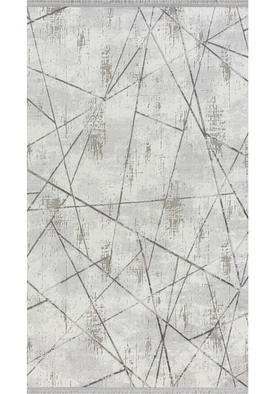 By Özer Halı Gri Renk Geometrik Şekilli Modern Stil Karmen Halı Tokyo 01703a Salon Halısı Çok Renkli