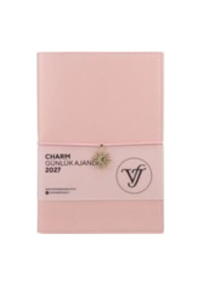 Victoria's Journals Charm-2027 Yılı Günlük Ajanda A5 -değişebilen Iç Ve Charm .yaldız Kenar. Pembe