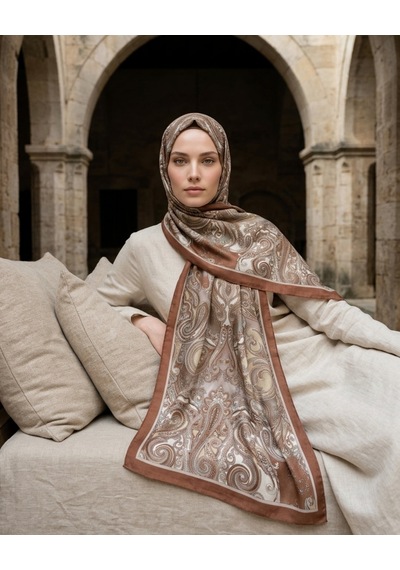Moda Nuda Heritage Gazel Şal Kahverengi - Zarif Seçim