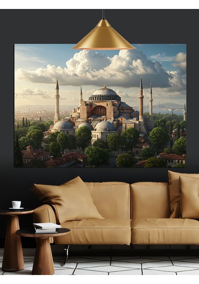 Ayasofya Tarihi Yapı İstanbul Dekoratif Kanvas - Mdf Ahşap Tablo