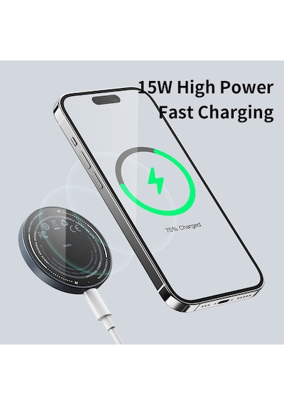 3 İn 1 Kablosuz 15w Magsafe Şarj Cihazı Stant + Watch Şarjı + Magsafe Şarj