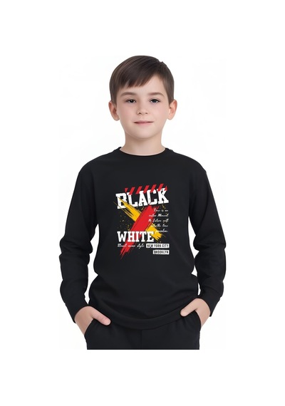 Fyk Kids Erkek Çocuk Bisiklet Yaka 3'lü Basic Sweatshirt Çok Renkli