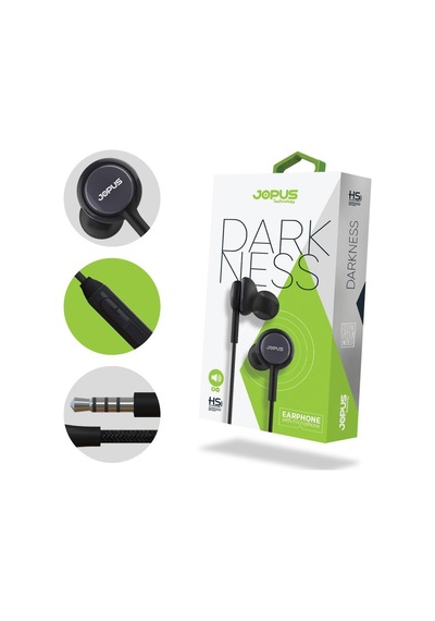 Jopus Jo-k54 Darkness Universal 3,5 Mikrofonlu Kulaklık Füme-siyah