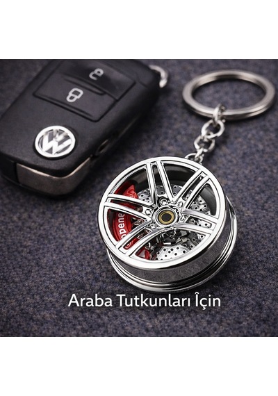 Metal Jant Disk Anahtarlık Araba Aksesuarı & Oto Keychain Çok Renkli