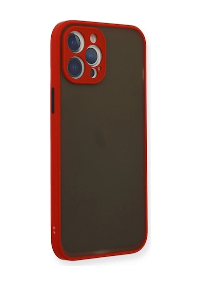 Apple, Uyumlu iPhone 12 Pro Kılıf Montreal Silikon Kapak - Kırmızı