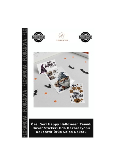Özel Seri Happy Halloween Temalı Duvar Stickerı Oda Dekorasyonu Dekoratif Ürün Salon Dekoru Çok Renkli