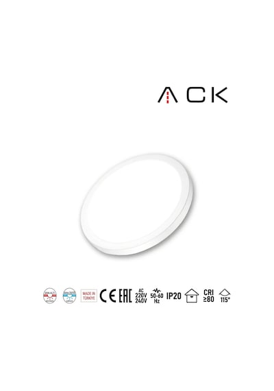 12w Cct Üç Renk 3000k-4000k-6500k Ayarlanabilir Yuvarlak Sıva Üstü / Sıva Altı Led Panel - Beyaz Kasa 1060lm - 924582880 Diğer