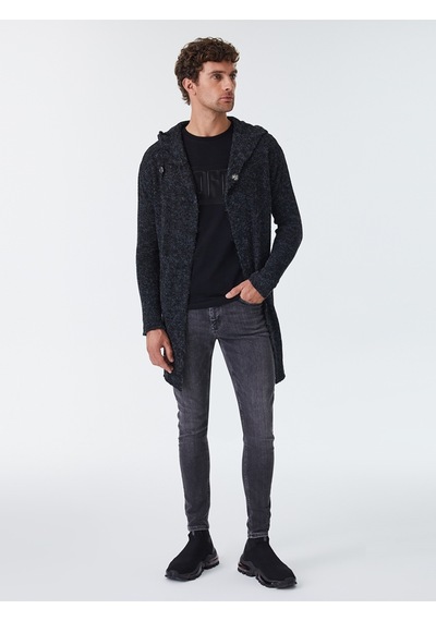 Loose Fit Erkek Hırka Gri