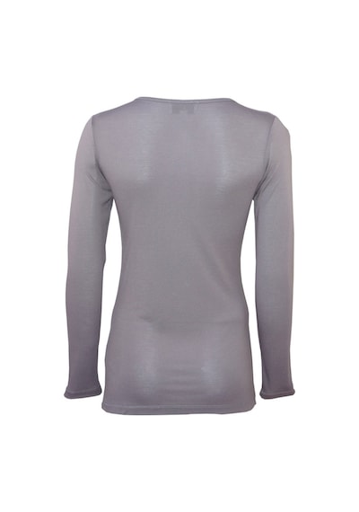 Bulalgiy Kadın Taş Degaje Yaka T-shirt - Bga096575 Taş