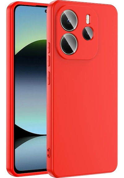 Xiaomi Redmi Note 14 4g Kırmızı Arka Kapak Silikon Kılıf