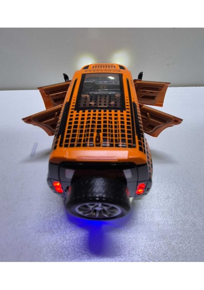 Diecast Model Metal Oyuncak Araba Land Rover Jip Defender Modifiyeli Koleksiyon Jeep 20cm Suv Oranj Diğer