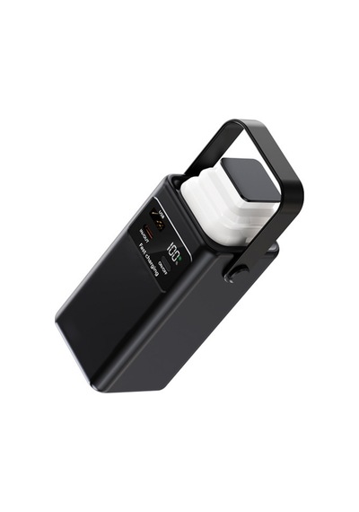 Powerbank Yüksek Kapasiteli 30.000 Mah Usb-c Led Işıklı Outdoor Taşınabilir Şarj Cihazı-1750 Siyah