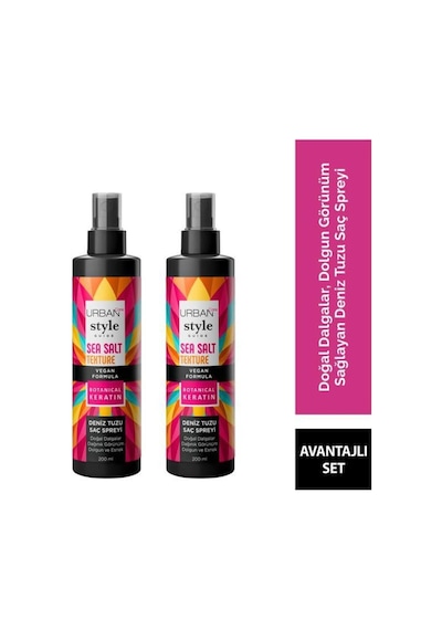 Style Guide Deniz Tuzu Etkili Doğal Dalga Sağlayan Saç Spreyi 200ml X2 Adet Uv Koruma